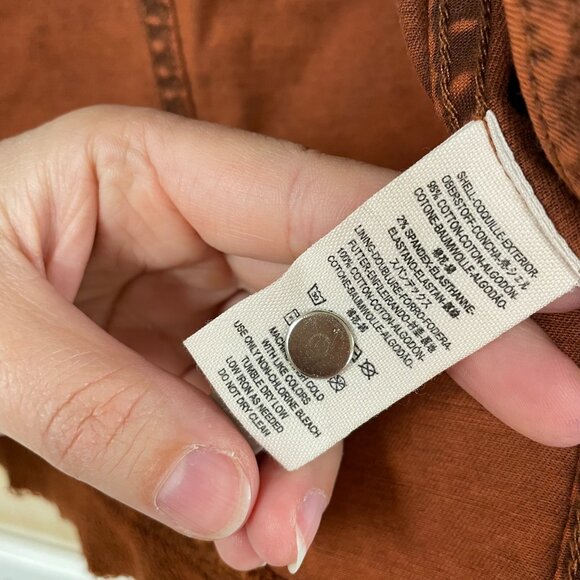 Free People Orange Denim Jacket Size Small - Picture 5 of 7